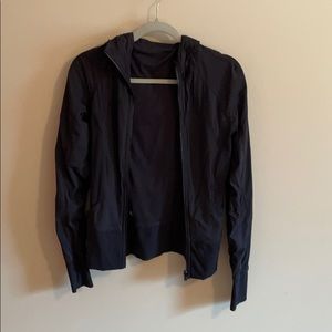 Lululemon black running zip up. size 6